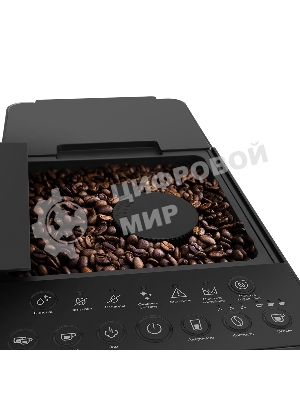 Кофемашина BQ ACM1136M черный, мощность 1350 Вт, давление 20 бар, электронное управление, тип нагревателя: бойлер, тип используемого кофе: зерновой, жерновая, металлическая, коническая кофемолка, количество степеней помола: 15, емкость контейнера для зерен: 180 г, регулировка крепости перед приготовлением, регулировка порции воды, предварительное смачивание, объем резервуара для воды: 1.5 л, съемный резервуар для воды, индикатор уровня воды, капучинатор ручной, количество одновременно приготовляемых чашек: 2, режимы автоматических напитков: эспрессо, двойной эспрессо, американо, двойная порция, функция автоотключения, съемная варочная группа, съемный лоток для сбора капель, съемный контейнер для отходов, регулируемый по высоте носик: 85-115 мм, можно мыть в посудомоечной машине: поддон для капель, индикатор включения, идикация очистки от накип, длина шнура: 1 м