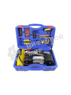 Компрессор поршневой Nova Bright АК-75 двухпоршневой, пластиковый кейс с инструментами 36448