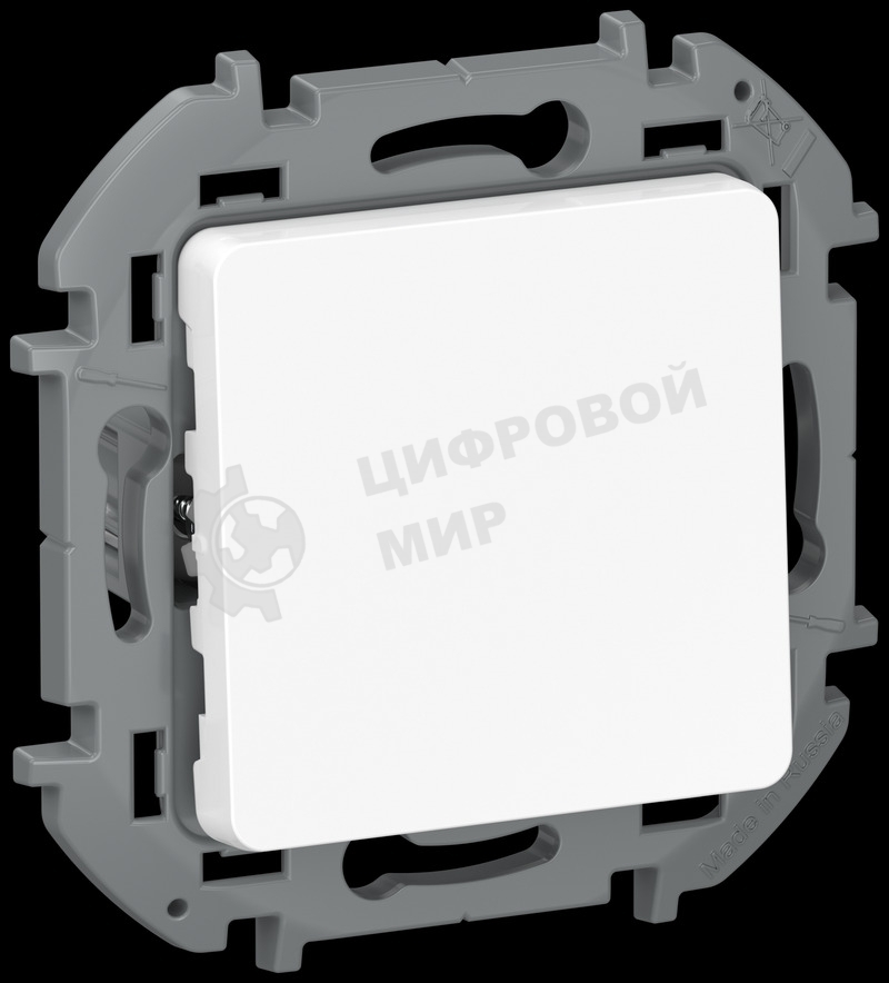 IEKINSPIRIA Выключатель 1-клавишный схема 1 10АХ безвинтовые зажимы 6736001 белый