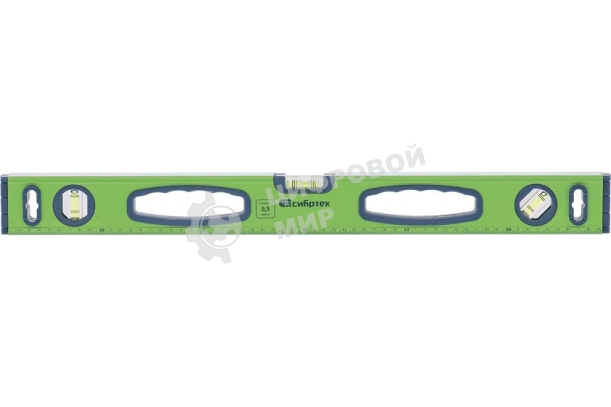 Уровень Сибртех алюминиевый УСМ-0,5-2000, фрезерованный, 3 глазка 34121