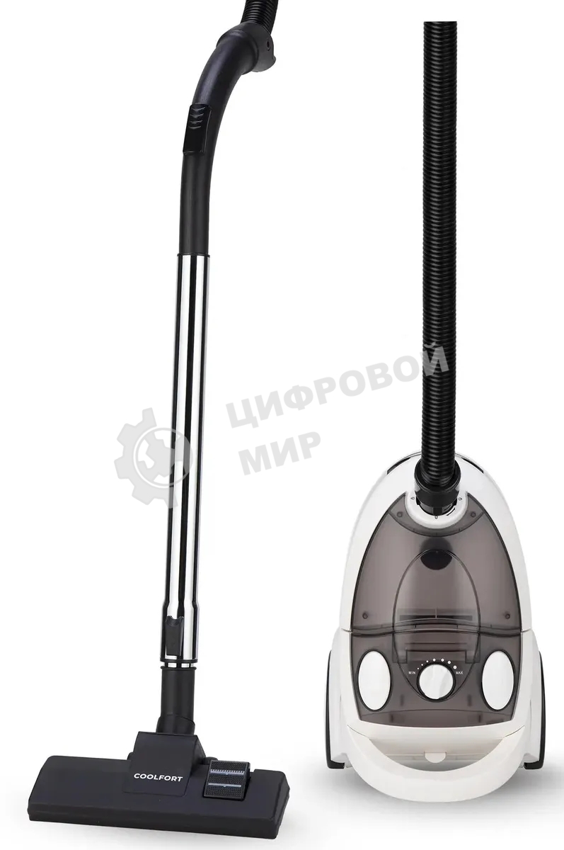 Пылесос Coolfort CF-3040 белый, 250/1800 Вт, уборка сухая, пылесборник контейнер 2 л