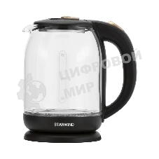 Чайник электрический Starwind SKG1052 1.8 л, 1500 Вт, темно-коричневый/бронзовый (корпус: стекло)