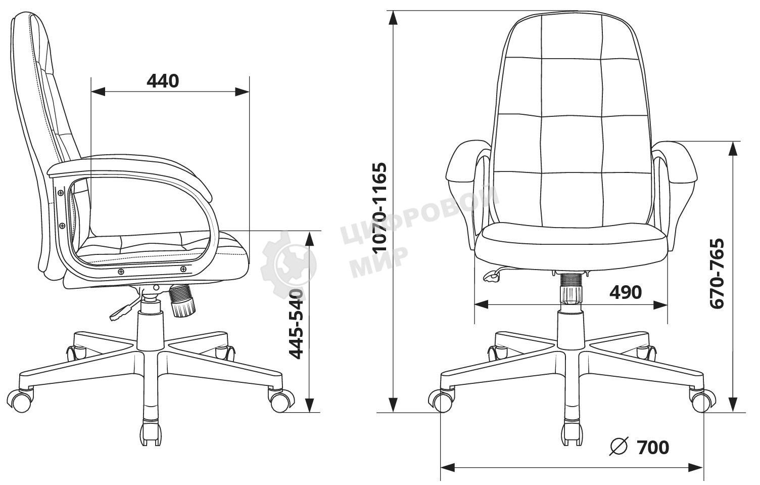 Кресло руководителя Бюрократ CH 002 черный, эко.кожа, крестов. пластик