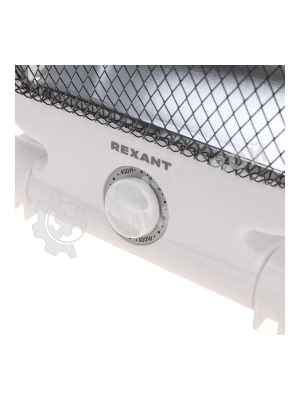 Обогреватель инфракрасный Rexant белый, кварцевый, 800 Вт, 14 м2, термостат, настольный, со складным основанием