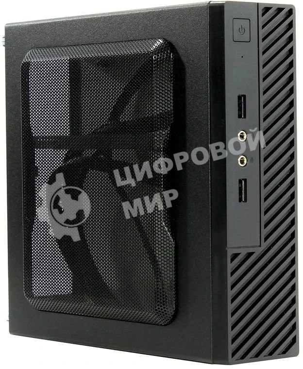 Компьютерный корпус Slim Case Powerman ME100S-BK front fan 4cm, 120W adapter, Mini ITX, VESA