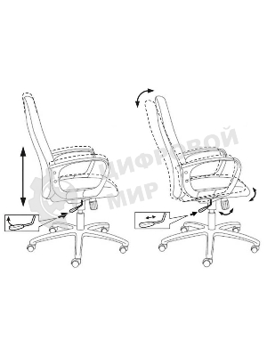 Кресло Бюрократ CH-808AXSN/Or-16 черный, экокожа