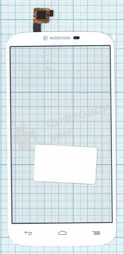 Сенсорное стекло (тачскрин) для Alcatel One Touch Pop C9 7047D, белое