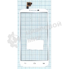 Сенсорное стекло (тачскрин) для Alcatel One Touch Pop C9 7047D, белое