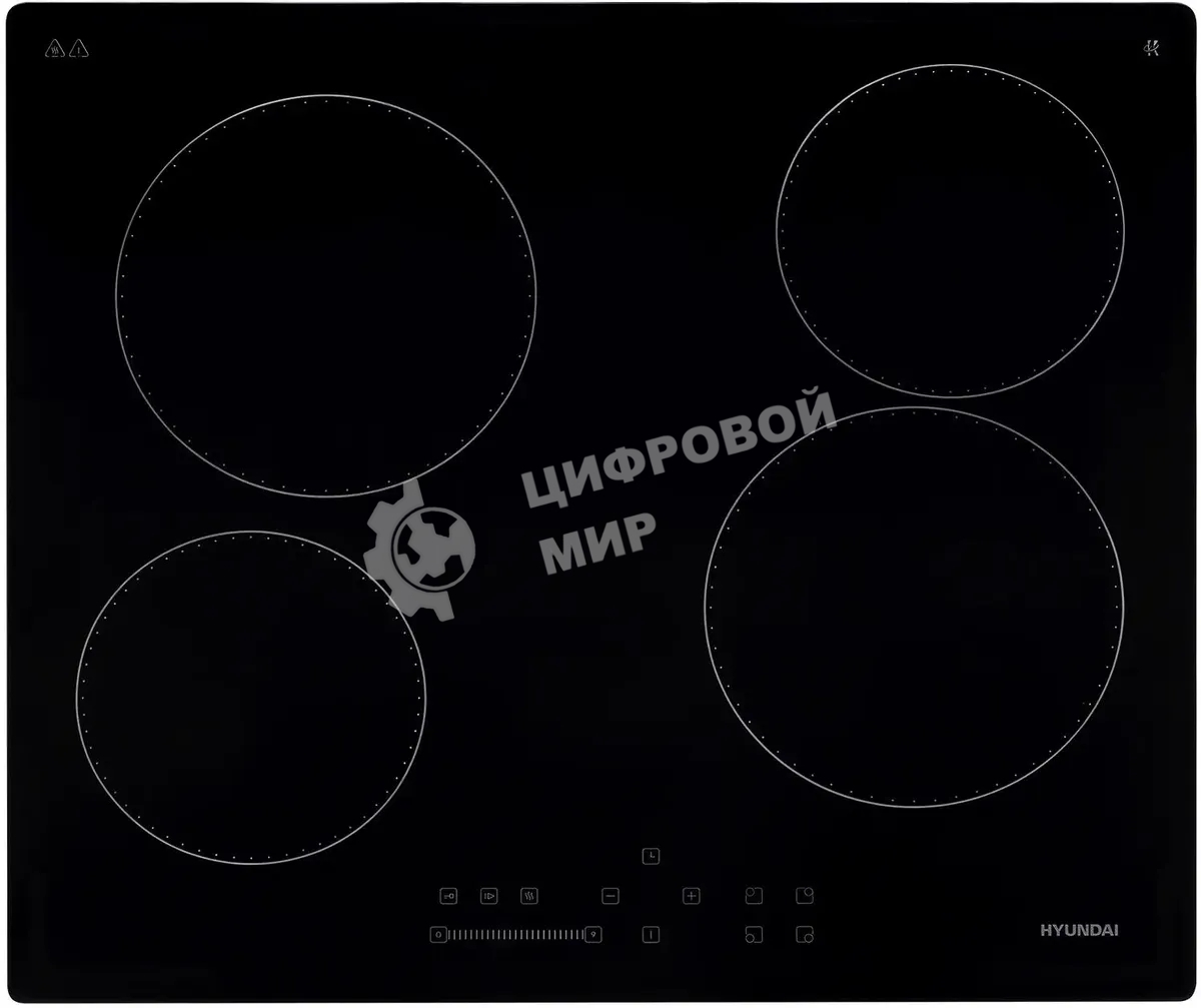 Электрическая варочная панель Hyundai HHE 6451 BG Hi-Light, независимая, черный