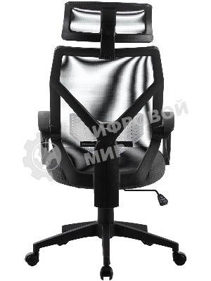 Кресло Cactus CS-MC414-GY черный, сетка, подголовник