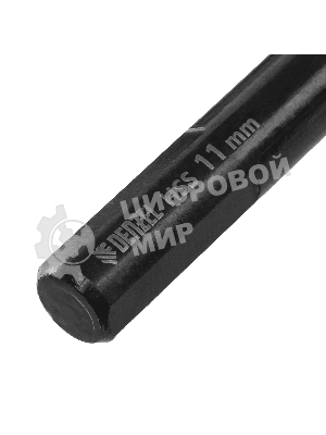 Сверло по металлу Denzel 11 мм, HSS-Tin, Golden Tip, 6 шт.