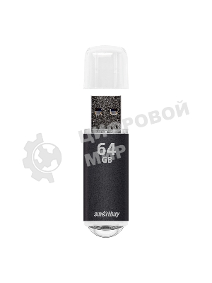 Флешка USB SmartBuy V-CUT black (SB64GbVC-K), 64Gb, USB 2.0, R/W 25/15, черный