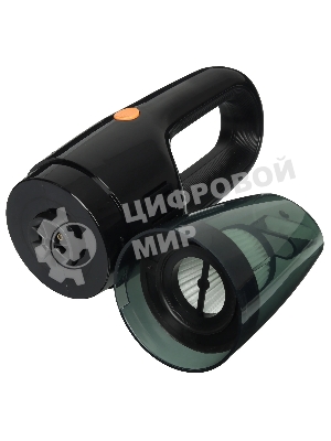 Пылесос автомобильный QUMO VaccoPM 6D черный/серый, 120 Вт, уборка сухая, пылесборник контейнер 0.35 л