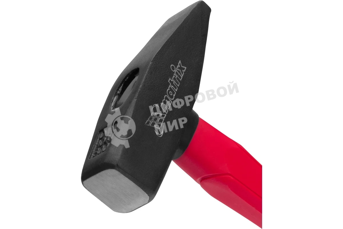 Молоток слесарный Matrix optimal 800 г, фибергласовая обрезиненная рукоятка, квадратный боек