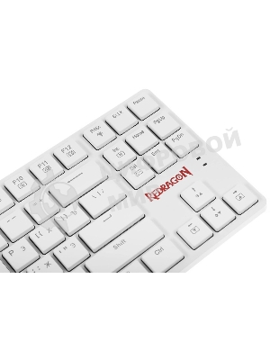 Клавиатура беспроводная Redragon Anubis беспроводная, USB, Bluetooth/Радиоканал, белый