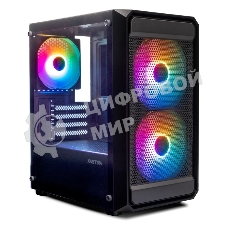 Компьютерный корпус XASTRA A303M 3FRGb Black mATX/Mesh/ tempered glass/2x140мм + 1x120мм FRGb fans/ A303M-2FC14F-1FC12F