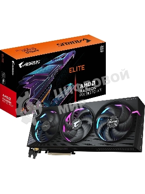 Видеокарта Gigabyte PCI-E GV-R9070XT AORUS E-16GD 1.0 AMD Radeon RX 9070XT 16Gb 256bit GDDR6 2175/20000 HDMIx2 DPx2 HDCP Ret
