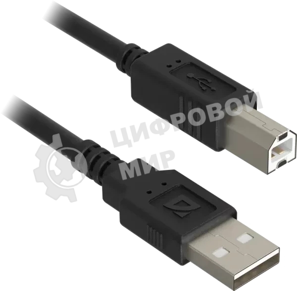 Кабель Defender USB 2.0 AM-BM 30AWG, никель, 1.8 м
