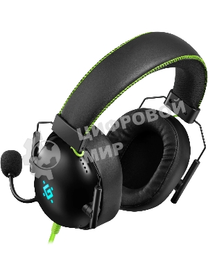 Гарнитура Defender Toxic чёрный, проводная, USB / mini jack 3.5 мм, подсветка