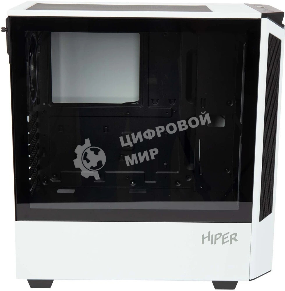 Компьютерный корпус Hiper PW81 белый без БП ATX 3x120мм 2xUSB2.0 2xUSB3.0 audio bott PSU
