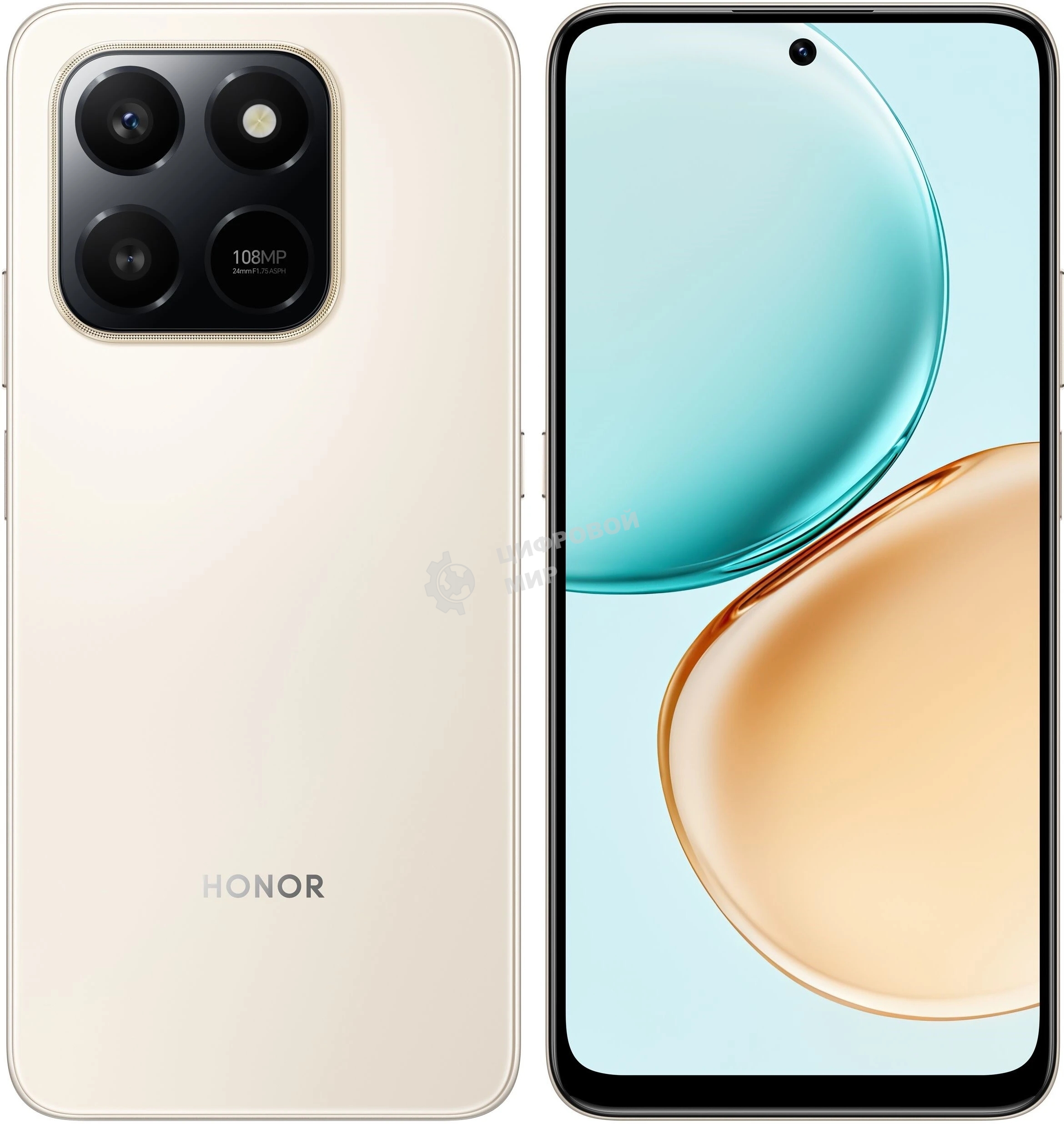 Смартфон HONOR X7d 8/256Gb золотой