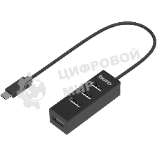 Разветвитель USB-C Buro BPH-C-1906 4порт. черный