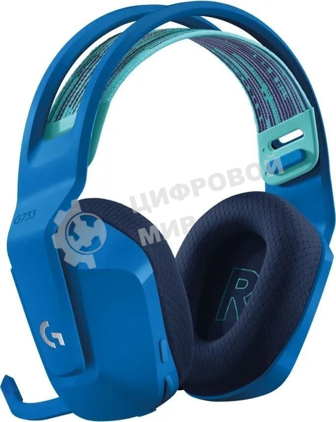 Наушники с микрофоном Logitech G733 Lightspeed синий накладные Radio оголовье 981-000945