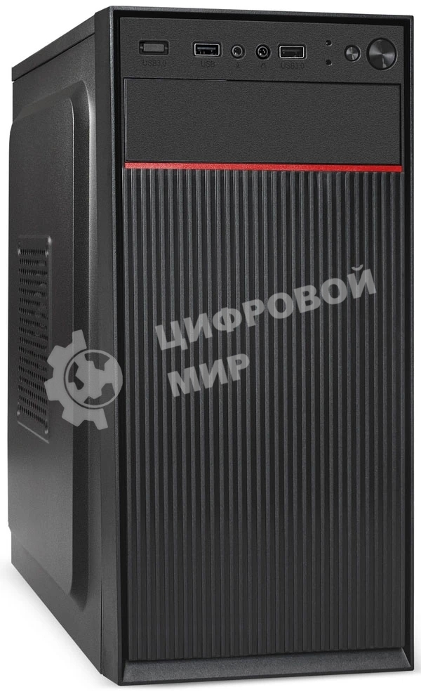 Компьютерный корпус Minitower ExeGate BAA-113-UNS400 (mATX, БП UNS400 с вент. 12см, 2*USB, аудио, черный)
