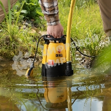 Дренажный насос Denzel DP-450S для чистой и грязной воды, 450 Вт, напор 6 м, 12000 л/ч