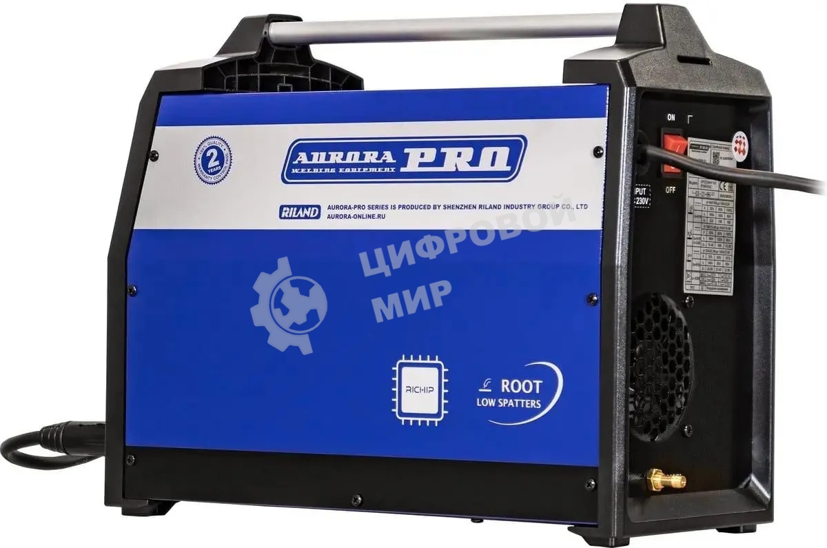 Сварочный полуавтомат Aurora SPEEDWAY 165 SYNERGIC инвертор TIG/МIG/МAG/MMA/FCAW, 6.2 кВт