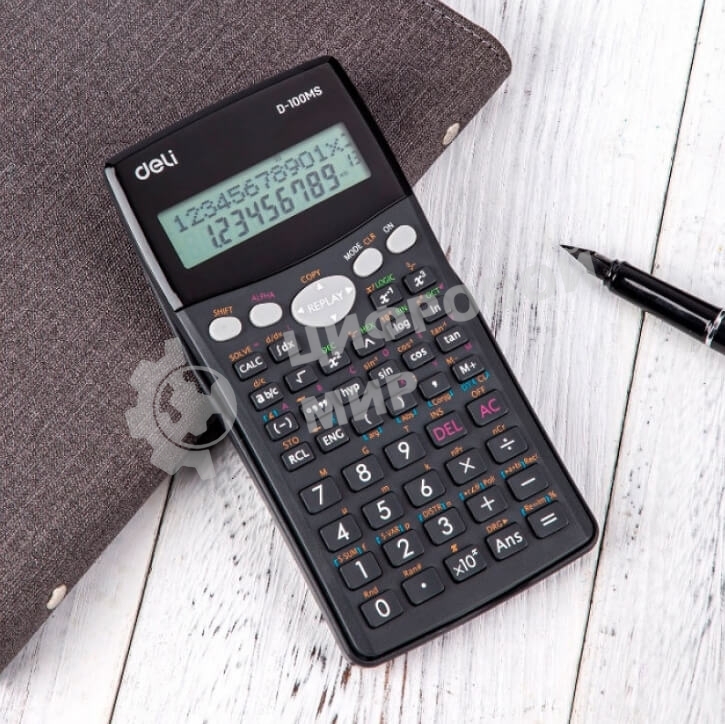 Калькулятор научный Deli ED-100MS черный 12-разр.