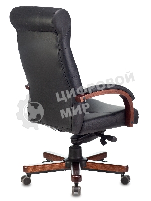 Кресло Бюрократ T-9928WALNUT черный, кожа