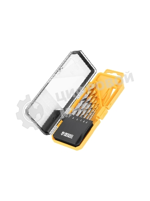 Набор сверл по металлу Denzel 2-8мм, Р6М5-TiN, Golden Tip, 6 шт 723000