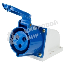 Розетка Rexant 123 стационарная 2Р+РЕ 32А 220В IP44