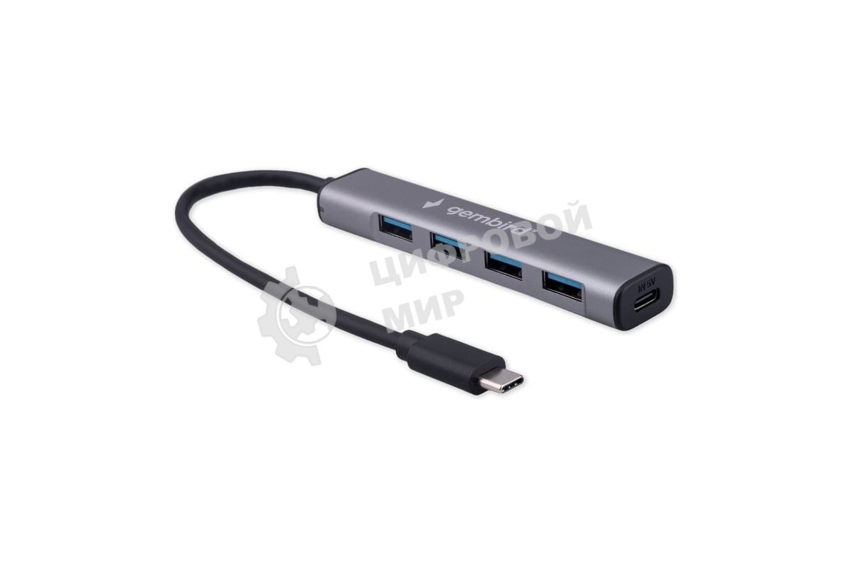USB-концентратор Gembird UHB-C474, USB Type-C, 4хUSB, USB Type-C