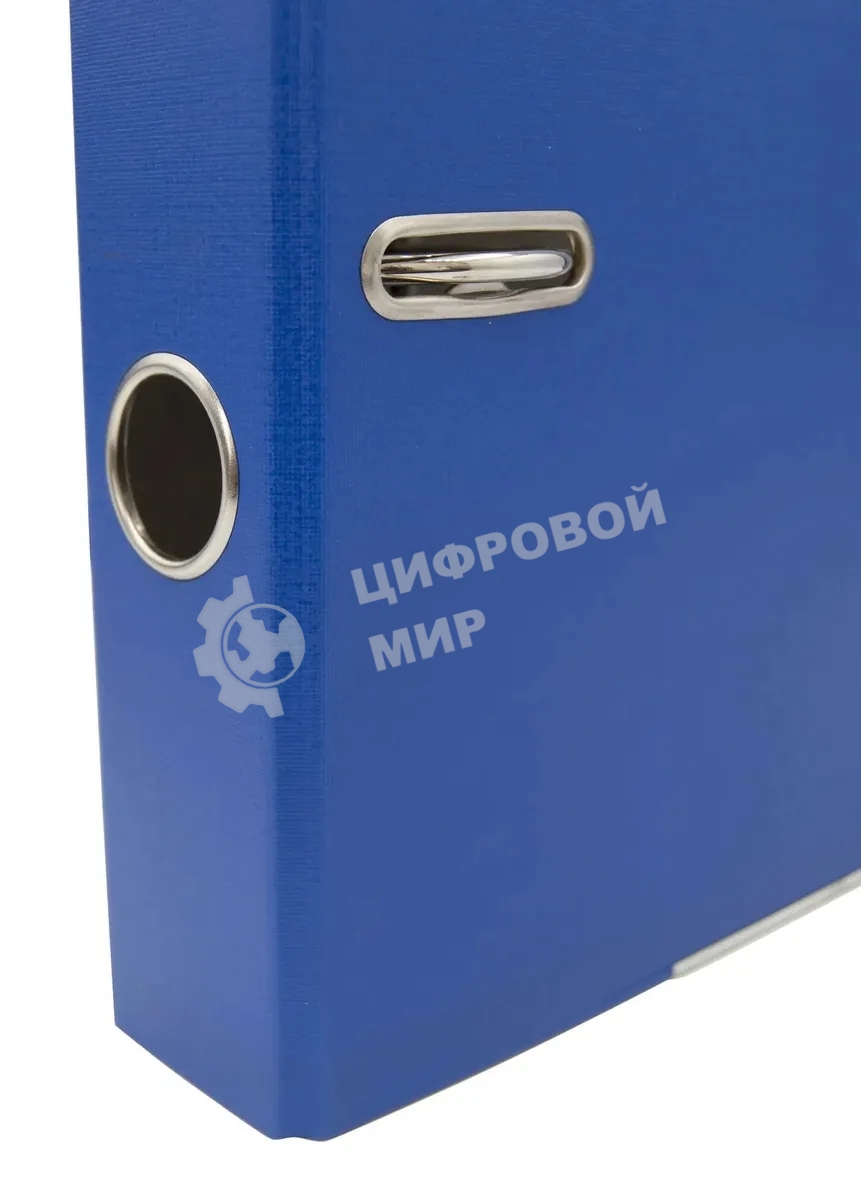 Папка-регистратор картонный с PVC покрытием Silwerhof 355020-02 50мм, без окантовки, карман на корешке, синий