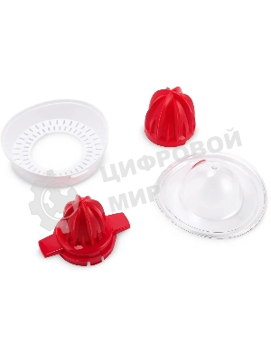 Соковыжималка Maxwell MW-1109(W) белый/красный, цитрусовая, 25 Вт, 700 мл, механическое