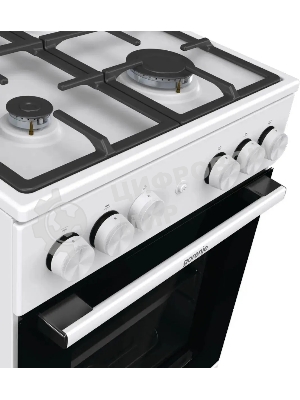 Плита газовая Gorenje GG5A11WF белый, конфорок 4 газовых, духовка 70 л, 50 см x 85 см x 59.4 см