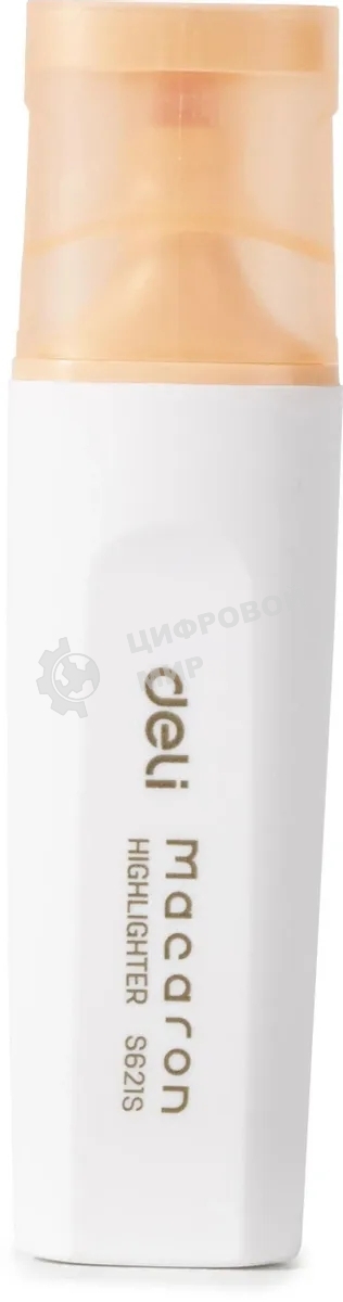 Текстовыделитель Deli ES621Sorange Macaron, скошенный пишущий наконечник, 1-5мм, оранжевый