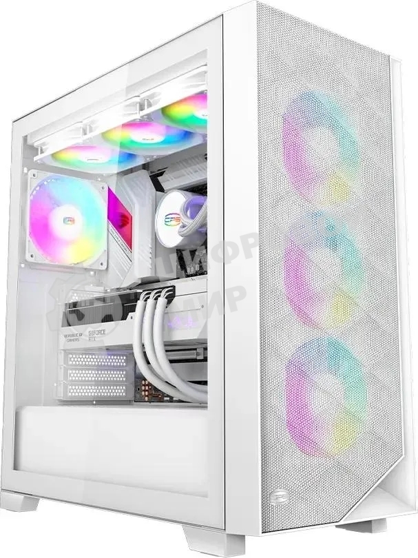 Компьютерный корпус PcCooler C3D510 WH ARGb белый без БП ATX 3x120мм 2xUSB3.0 1xUSB3.1 audio bott PSU