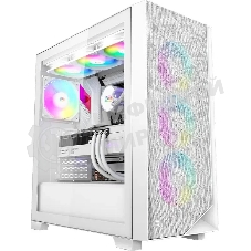 Компьютерный корпус PcCooler C3D510 WH ARGb белый без БП ATX 3x120мм 2xUSB3.0 1xUSB3.1 audio bott PSU