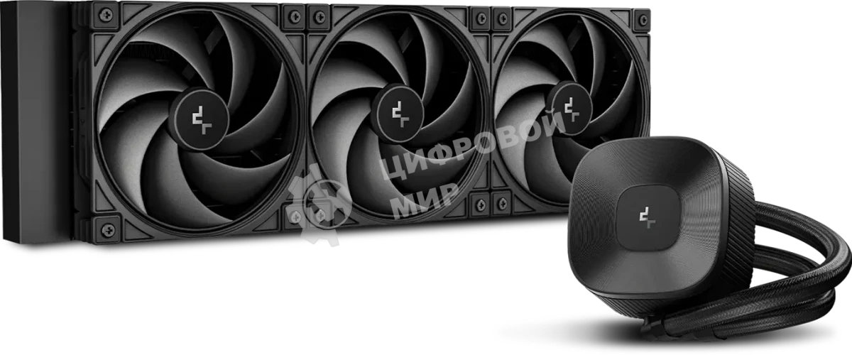 Система жидкостного охлаждения Deepcool LE360 V2 Zero Dark Soc-AM5/AM4/1200/1700/1851 черный 4-pin 19-31.6dB Al 250W 1632gr Ret (R-LE360ZERO-BKLNMD-G-1)