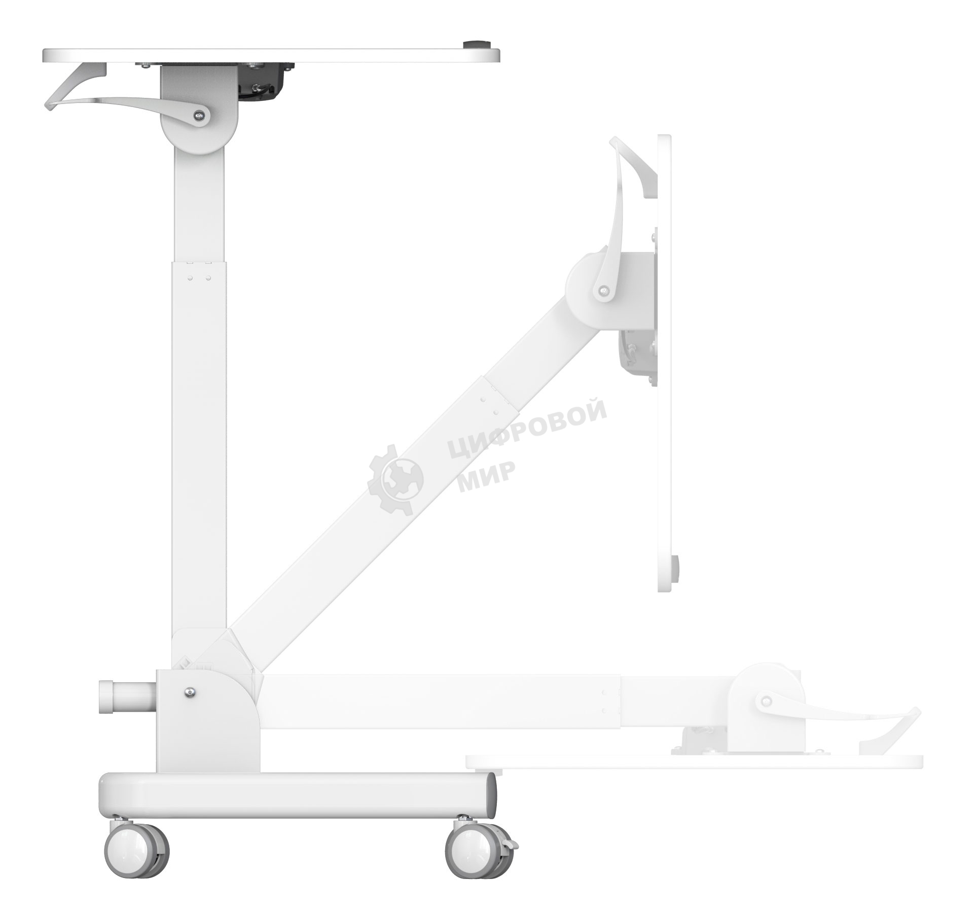 Стол для ноутбука Cactus VM-FDS109 столешница МДФ белый 73x50x108см (CS-FDS109WWT)
