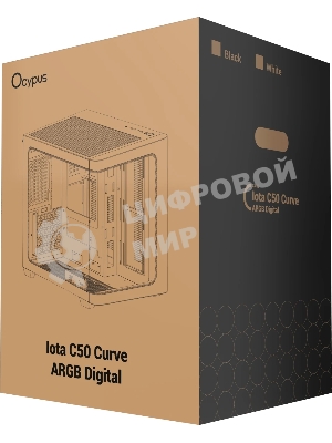 Компьютерный корпус Ocypus Iota C50 WH Curve ARGB Digital (Iota-C50-WHD300CD-GL)