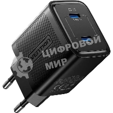 Сетевое зарядное устройство Vention на 2 порт USB С+C GaN 45W Черный