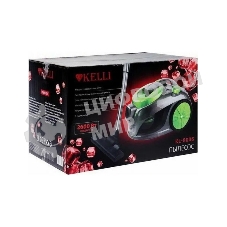 Пылесос Kelli KL-8008 зеленый/серый, 480/2600 Вт, уборка сухая, пылесборник контейнер 2,5 л