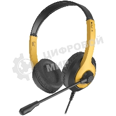 Гарнитура проводная с микрофоном A4Tech Fstyler FH100U желтый/черный