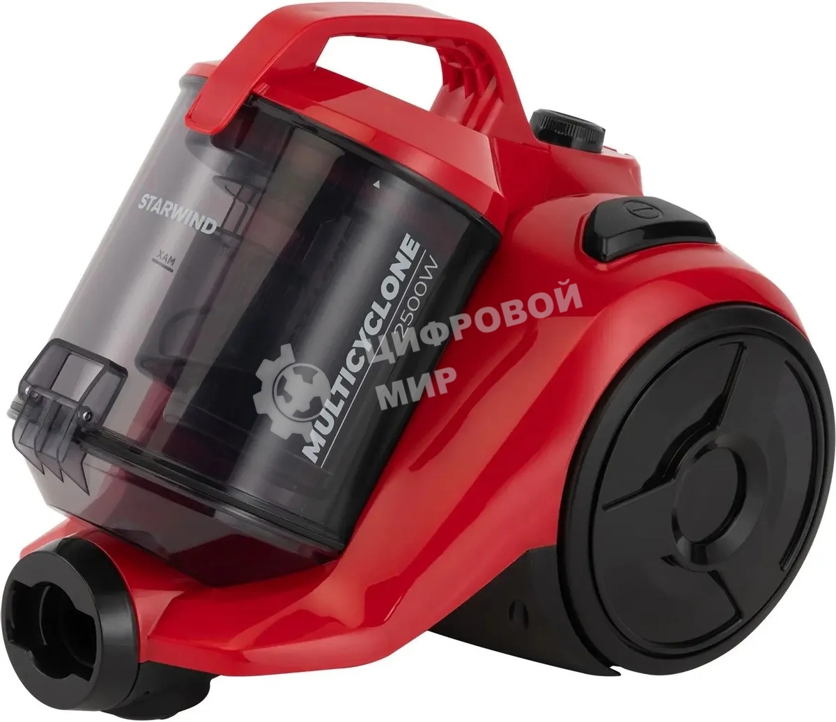 Пылесос Starwind SCV2550 красный, 400/2500 Вт, уборка сухая, пылесборник контейнер, 3 л