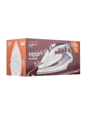 Утюг Centek CT-2334 белый/хром, 3200 Вт, 50 г/мин, 195 г/мин, 300 мл