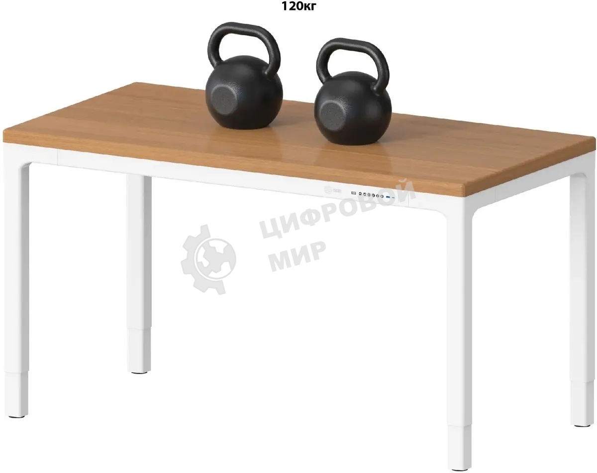 Стол компьютерный Cactus CS-ET-WWD столешница МДФ, белый дуб молочный каркас белый